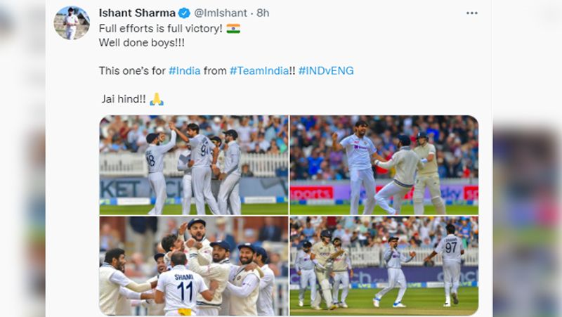 Virat Kohli to Mohammed Shami, Indian cricket team reaction after beat England in Lords Test spb