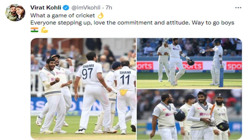 Virat Kohli to Mohammed Shami, Indian cricket team reaction after beat England in Lords Test spb