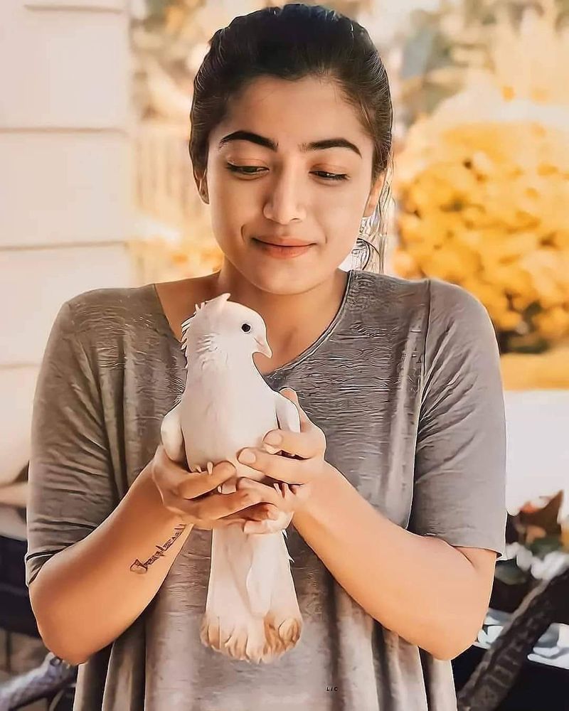 rashmika mandanna doing something crazy fans fidaa viral photos