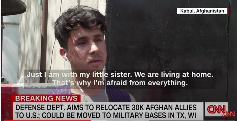 This afghan boy is afraid of Taliban because his little sister is at home