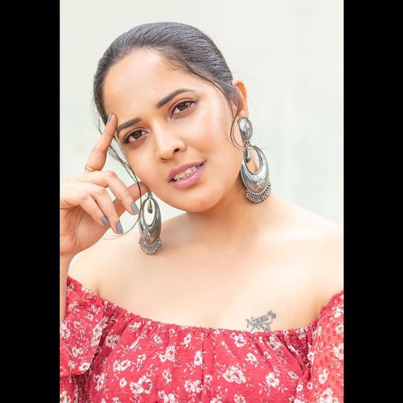 Anasuya Bharadwaj Latest red dress photos