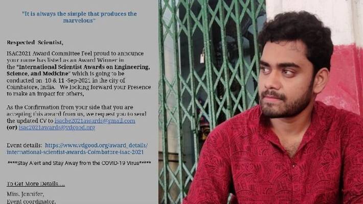 Scientist From Sundarban receives award for research on corona vaccine bpsb Scientist From Sundarban receives award for research on corona vaccine bpsb