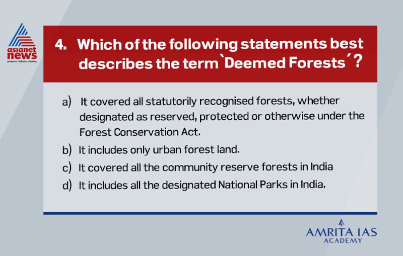 Civil Service Examination What is Deemed Forests