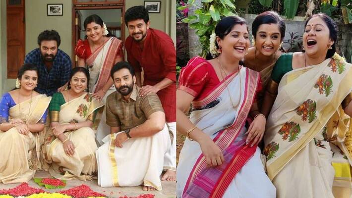 santhwanam serial families onam celebration photos got viral on social media santhwanam serial families onam celebration photos got viral on social media