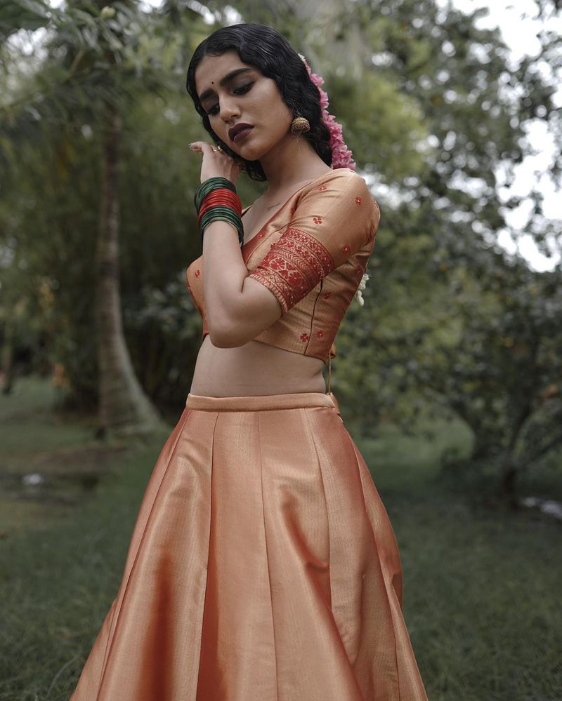 Priya Prakash Varrier redefines beauty in traditional lehenga and gives fashion cues for Onam mah