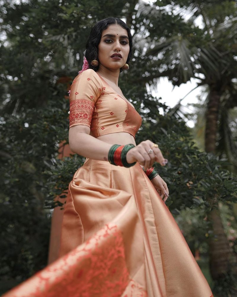 Priya Prakash Varrier redefines beauty in traditional lehenga and gives fashion cues for Onam mah