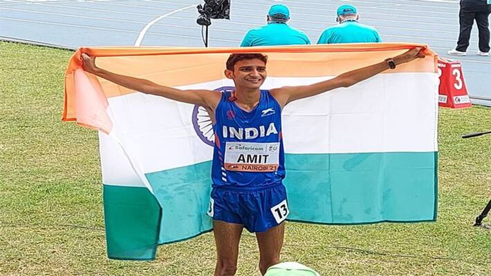 Amit khatri win silver medal in race walking at World Athletics U20 Championships spb Amit khatri win silver medal in race walking at World Athletics U20 Championships spb