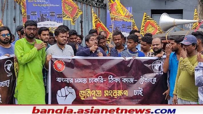 Bangla Pokkho protests in every factory of Jamuria in West Burdwan demanding work for Bengalis RTB Bangla Pokkho protests in every factory of Jamuria in West Burdwan demanding work for Bengalis RTB