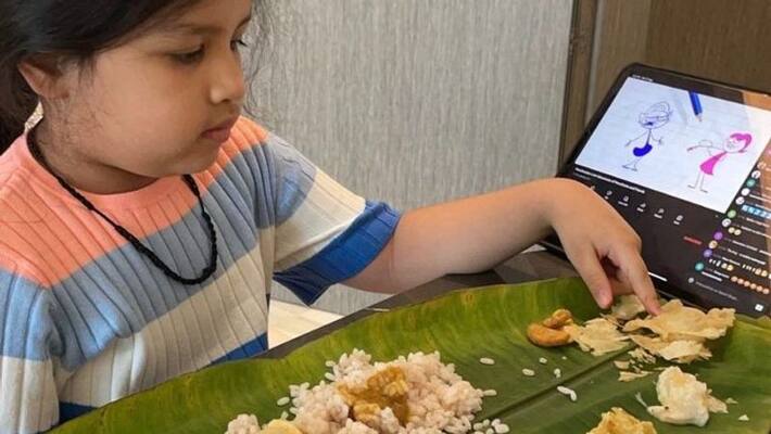 Dhoni Family sends onam wishes and celebrates Dhoni Family sends onam wishes and celebrates