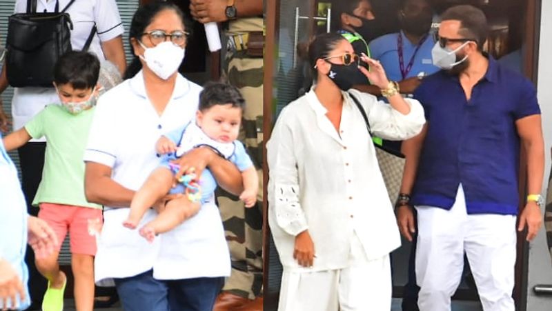 Kareena Kapoor returned from Maldives with Taimur and Jehangir and Aishwarya Rai spotted with daughter at the airport