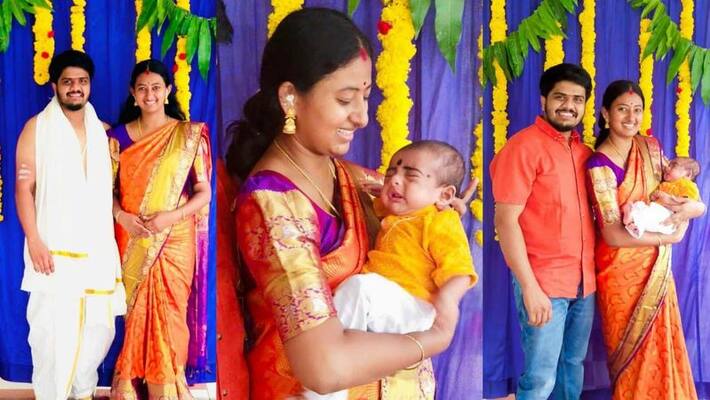 latha sangharaju shared photo with her little prince and small family latha sangharaju shared photo with her little prince and small family