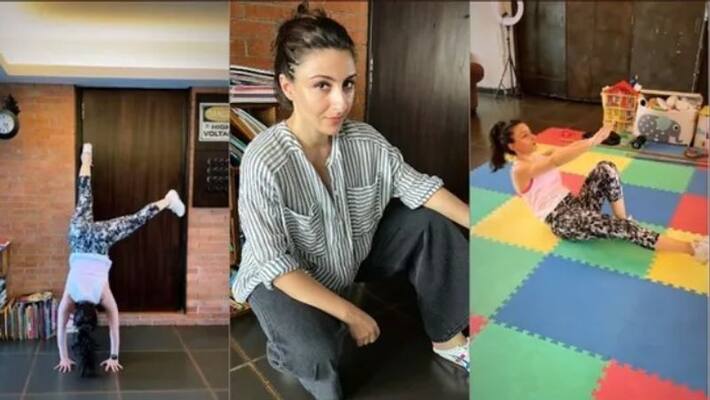 Soha Ali Khans fitness goals in new workout video Soha Ali Khans fitness goals in new workout video