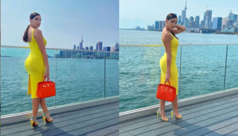 Bollywood actress Nora Fatehi falunts her sexy curves in her latest photos BRD