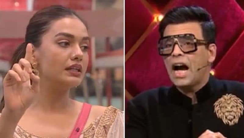 bigg boss ott suyyash rai calls Karan Johar a loser for talking to divya agarwal in wrong tone