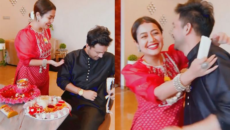 Rakshabandhan see the rakhi celebration of Neha Kakkar with her brother and family