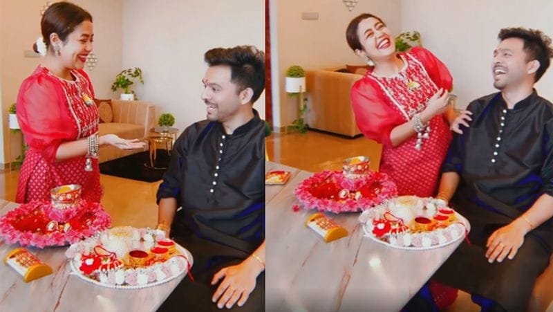 Rakshabandhan see the rakhi celebration of Neha Kakkar with her brother and family