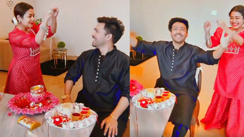 Rakshabandhan see the rakhi celebration of Neha Kakkar with her brother and family