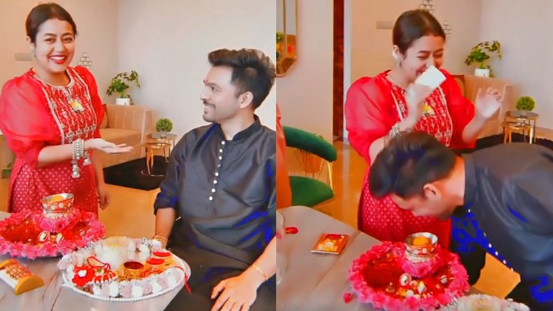 Rakshabandhan see the rakhi celebration of Neha Kakkar with her brother and family