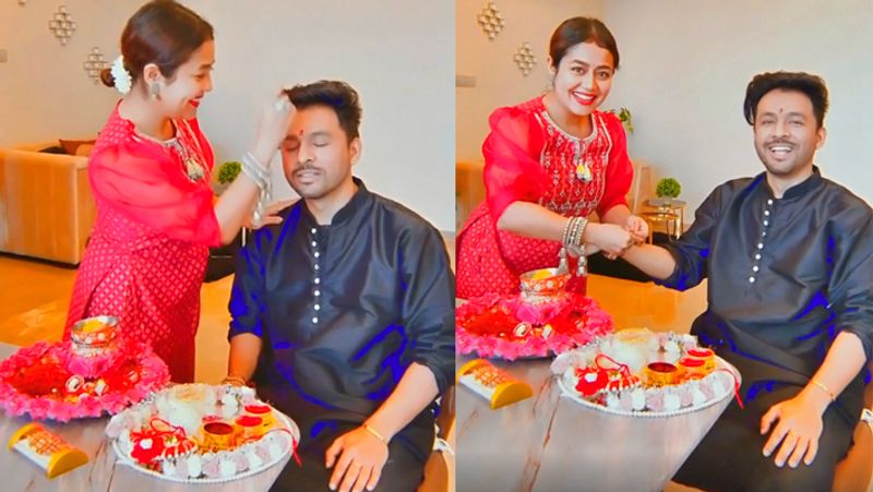 Rakshabandhan see the rakhi celebration of Neha Kakkar with her brother and family