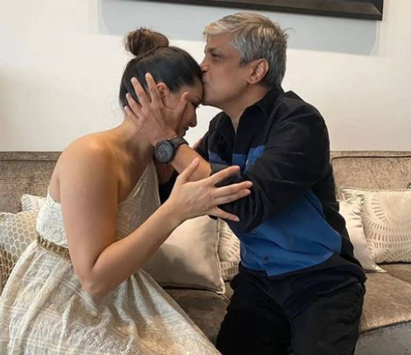 Sunny Leone daughter Nisha tie rakhis on their security in charge Yusuf Ibrahim dpl