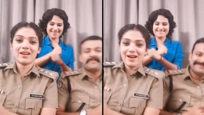 Avanthika mohan shared a reel video in police uniform with co actress sandra Avanthika mohan shared a reel video in police uniform with co actress sandra