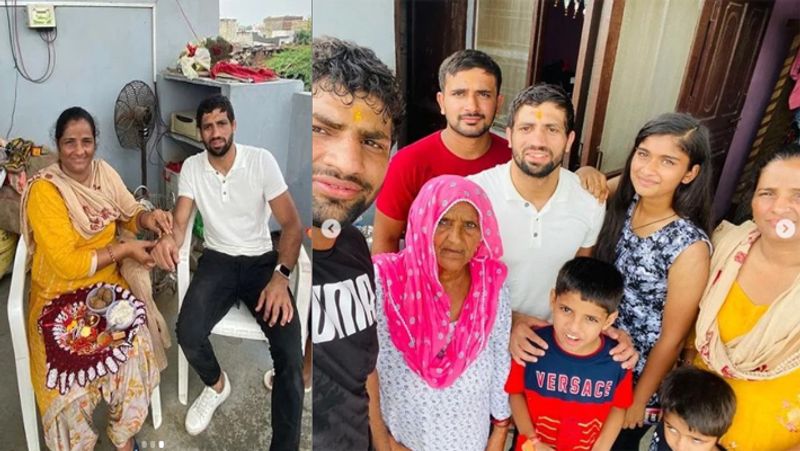 Olympic silver medalist Ravi Dahiya Doing Shiv abhishek after his win in tokyo olympics, see pictures