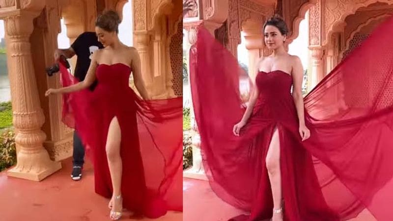 mithun chakraborty daughter in law madalsa sharma did a photoshoot in bold outfit but dress created her a problem