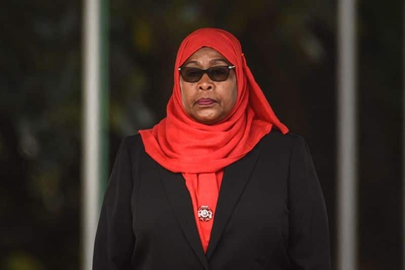 Tanzanian President Samia Suluhu Hassan about women footballers