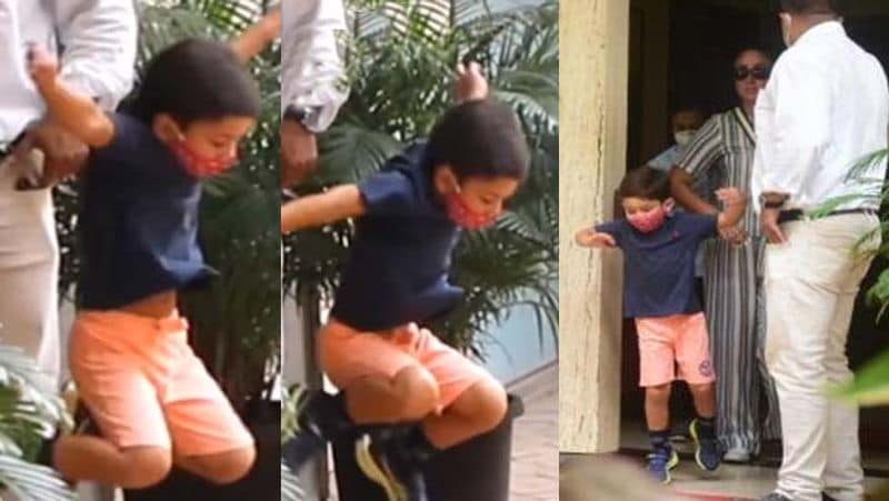 kareena kapoor step out with son, taimur ali khan looked excited