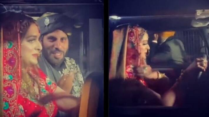 Viral video of kashmiri bride riding Mahindra Thar Viral video of kashmiri bride riding Mahindra Thar