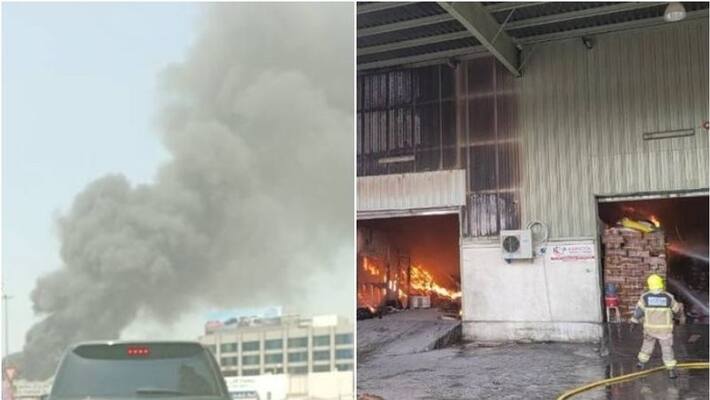 massive fire in Dubai warehouse massive fire in Dubai warehouse