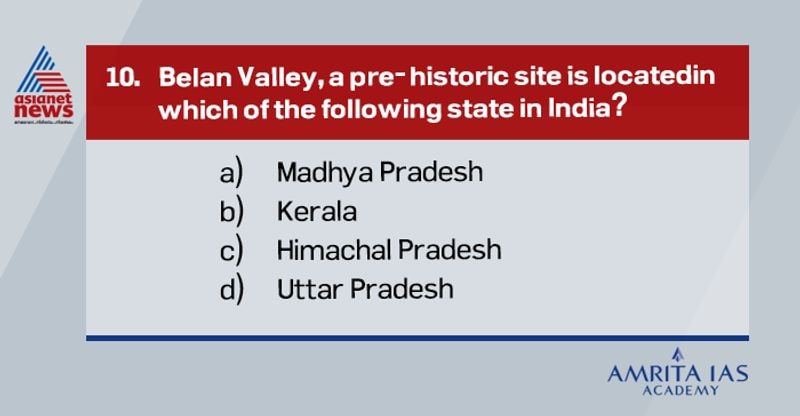 Civil Service Examination Where is the prehistoric site of Belan Valley