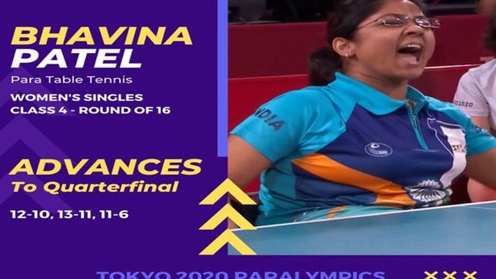 Tokyo Paralympics 2020: Indian Paddler Bhavina Patel beats Brazil's Joyce de Oliveira and move to Quarters Tokyo Paralympics 2020: Indian Paddler Bhavina Patel beats Brazil's Joyce de Oliveira and move to Quarters