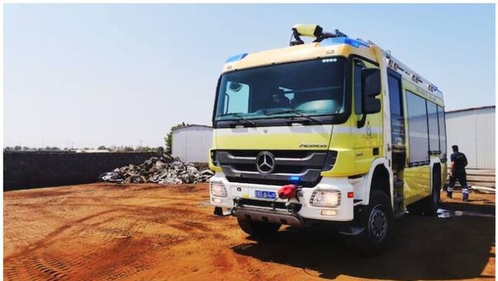 fire broke out in a caravan in Oman fire broke out in a caravan in Oman