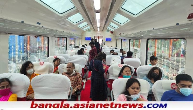 Alipurduar MP John Barla started the Vistadome train on Saturday by waving the flag RTB