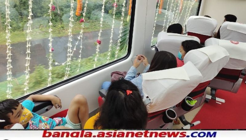 Alipurduar MP John Barla started the Vistadome train on Saturday by waving the flag RTB