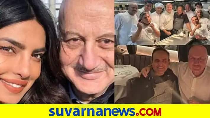 Anupam Kher visits Priyanka Chopras NYC restaurant Sona dpl Anupam Kher visits Priyanka Chopras NYC restaurant Sona dpl