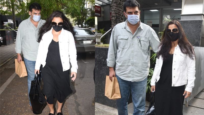 Shilpa Shetty looked upset with daughter Samisha, Sunny Leone was seen posing with her husband