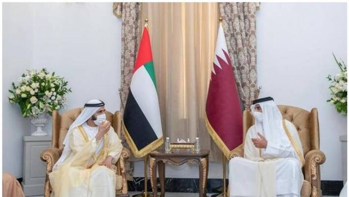 dubai ruler meets Emir of Qatar during regional summit dubai ruler meets Emir of Qatar during regional summit