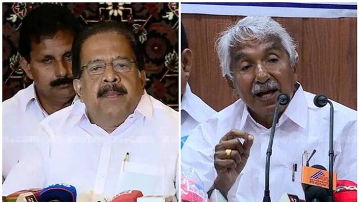 Oommen Chandy and Ramesh Chennithala speak against dcc list Oommen Chandy and Ramesh Chennithala speak against dcc list