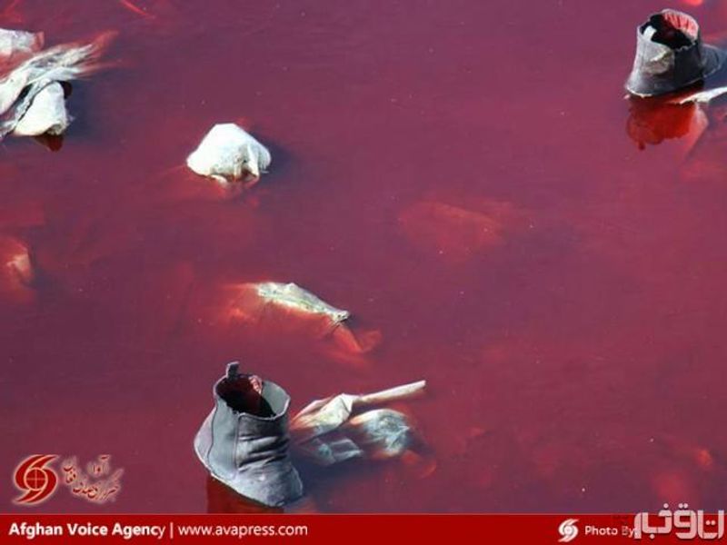 Fake photo of red river with blood in the name of Kabul blast goes viral