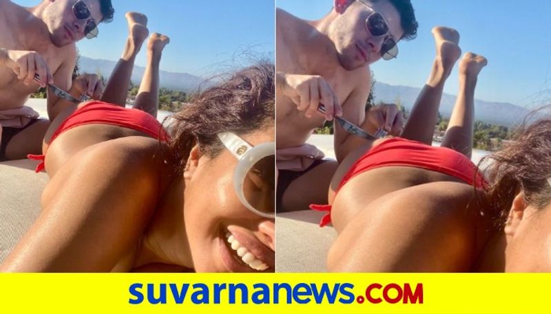 Priyanka Chopra Hot looks with mismatch bikini