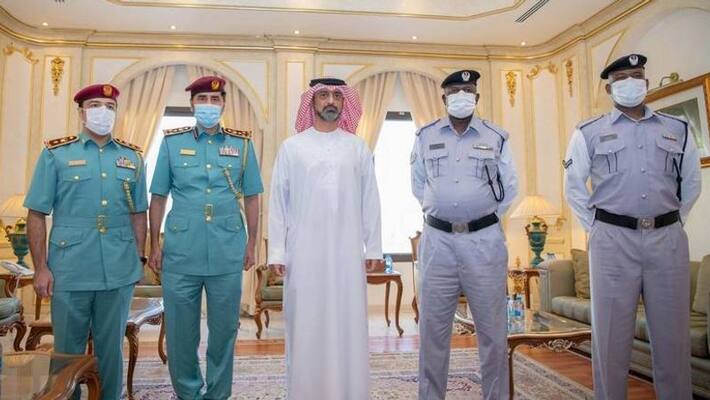 Ajman Crown Prince honours kind cops in viral video shared by malayali expat Ajman Crown Prince honours kind cops in viral video shared by malayali expat