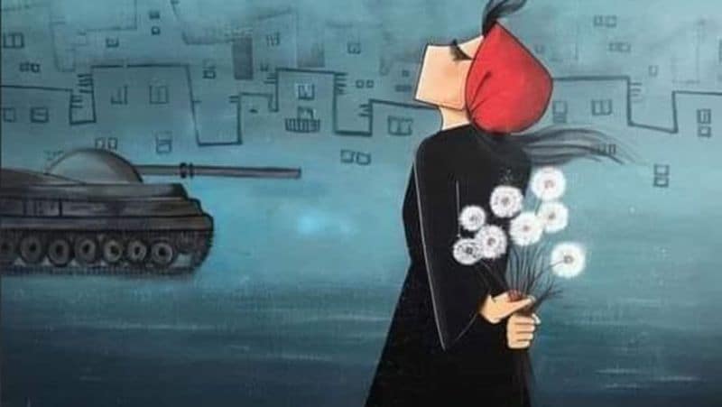 Emotional photos of Graffiti Artist Shamsia Hassani related to women, children and human rights in Afghanistan
