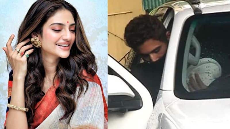 Nusrat Jahan, Yash Dasgupta spotted at hospital leaving for home with baby boy (Video)-SYT