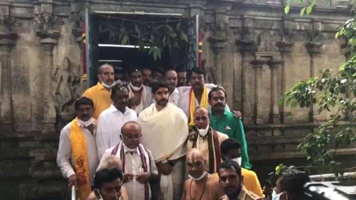 Nara Lokesh Visits Bhadrachalam Temple Nara Lokesh Visits Bhadrachalam Temple