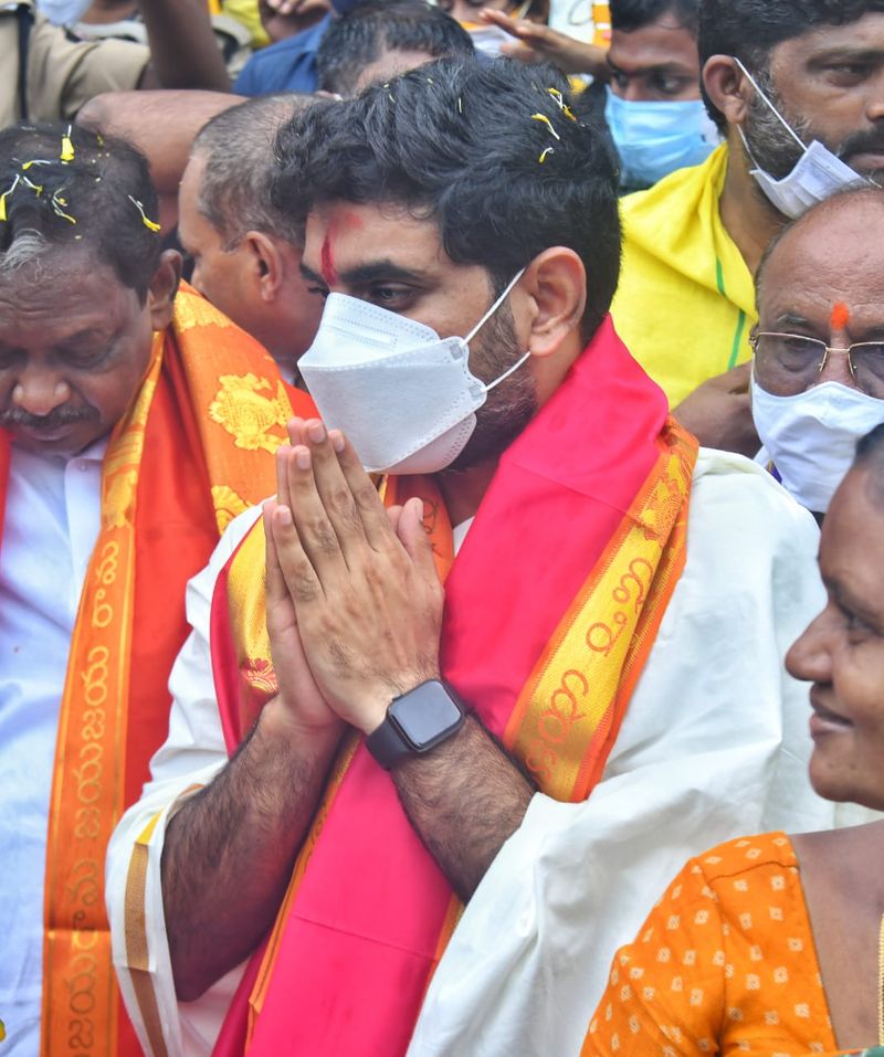 TDP Leader Nara Lokesh Visits Bhadrachalam Temple