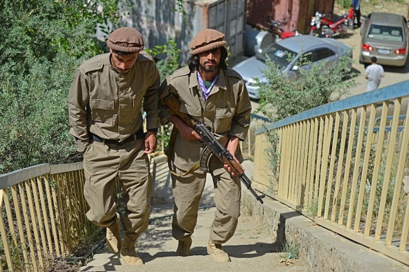 northern alliance forces train in the Afghan mountains agianst taliban