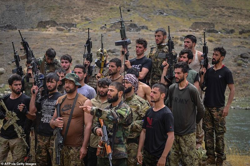 northern alliance forces train in the Afghan mountains agianst taliban
