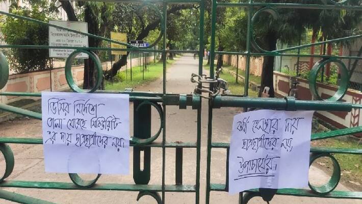 Viswa Bharati Vice Chancellor seeks Police protection amid protest bpsb Viswa Bharati Vice Chancellor seeks Police protection amid protest bpsb